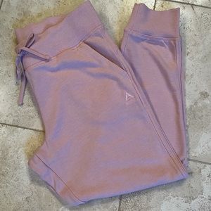 Rose colored Reebok joggers